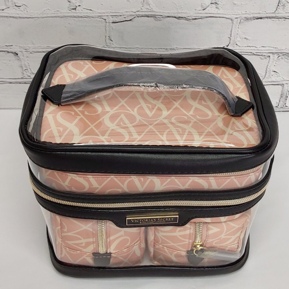 'VICTORIA'S SECRET' LOGO SIGNATURE TRAIN CASE 4 - PIECE SET - Picture 6 of 16